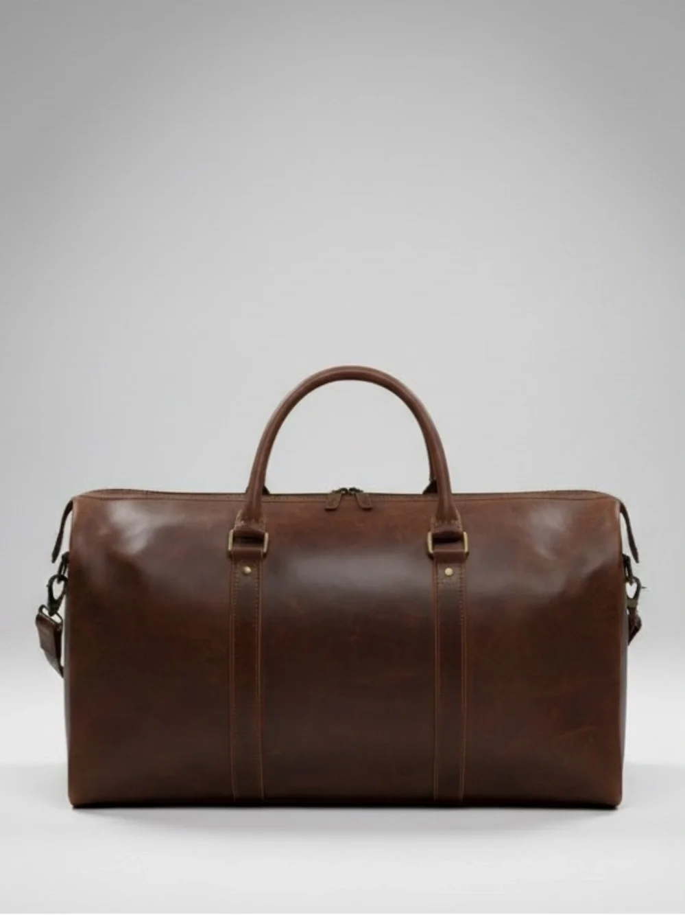 Nisolo Leather Weekender Travel Bag Brown 20” Duffel Carry On Overnight Bag